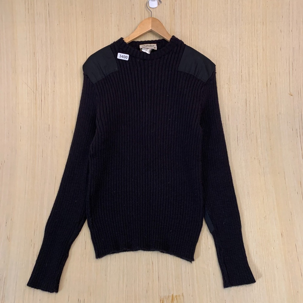 Vintage Cabela's Sweater 46 Black Long Sleeve Men's Pullover Wool Y2K